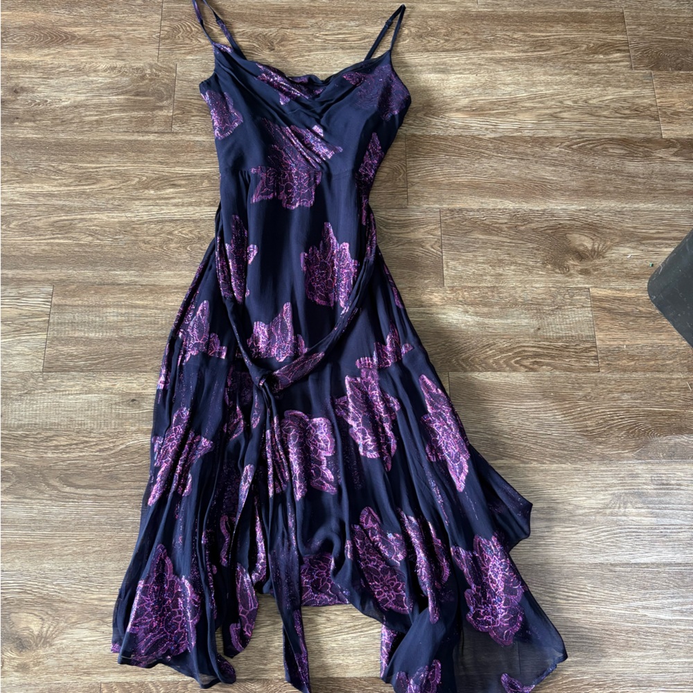 Karina Grimaldi Purple and Black Dress